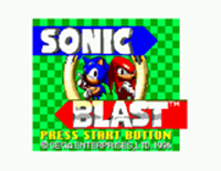 G Sonic [AKA Sonic Blast] title Screen